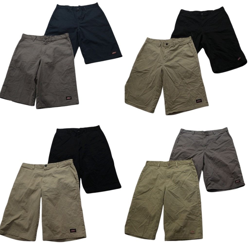 古着卸 ディッキーズ Dickies ワークショートパンツ 8枚セット メンズ 34 |36 ブラック グレー ベージュ 古着 NA4882