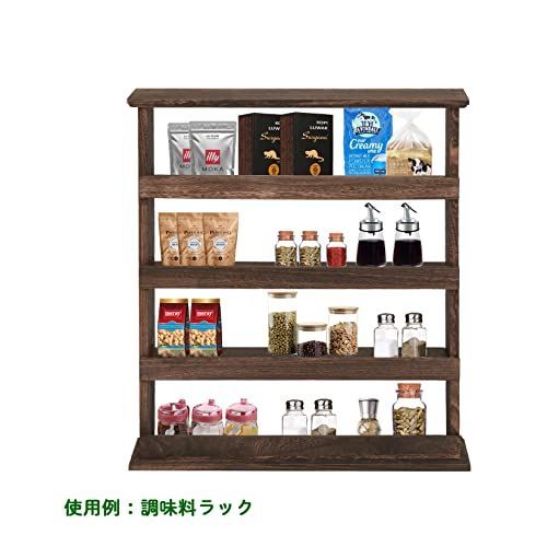 壁掛けラック 棚 ヴィンテージ 木製 スパイスラック ディスプレイ 豆皿