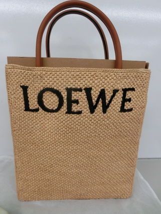LOEWE スタンダード A4 トートバッグ ラフィア