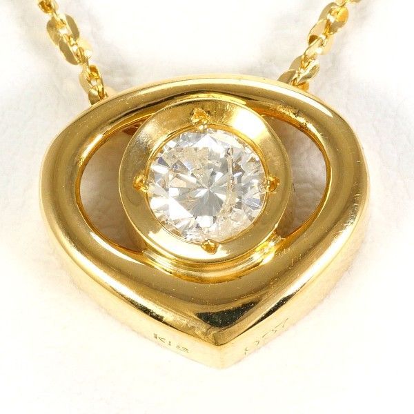 K18YG ネックレス NECKLACE ダイヤ 0.37 鑑別書 総重量約4.0g 約