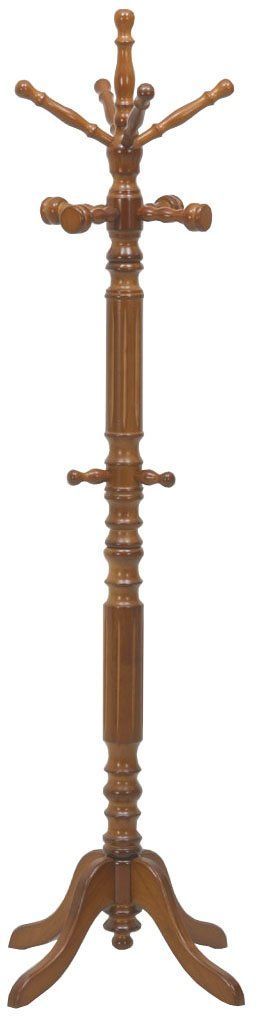 不二貿易 ハンガーラック イタリアン コートハンガー 幅45.5×奥行45.5×高さ188.5cm ブラウン 天然木 上部回転 組立工具不要 46081