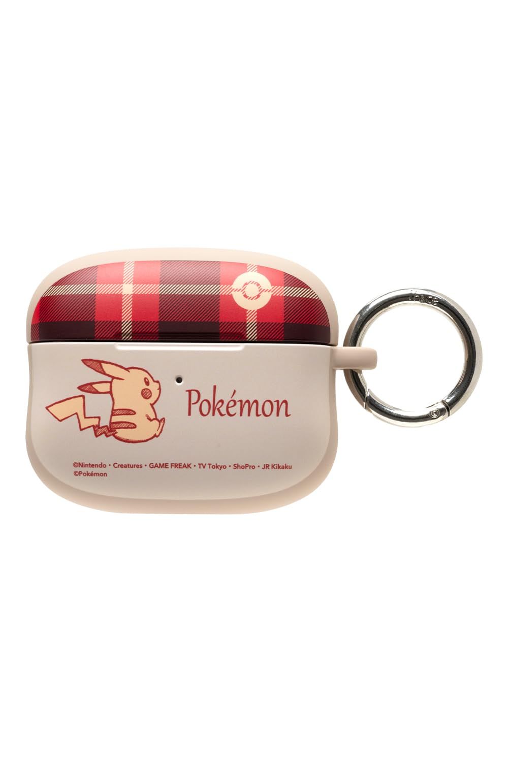 iFace First Class ポケットモンスター/ポケモン AirPods Pro 第2世代/第1世代 専用 ケース (チェック/レッド)【カラビナ付き アイフェイス airpodsプロケ [チェック/レッド] [AirPods Pro(第2/1世代)]