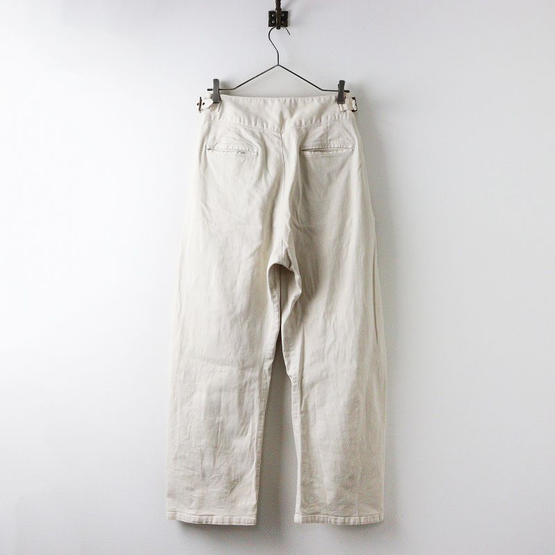 定価33000円 2025AW レキップ YOSHIKO KRIS-WEBB×L EQUIPE 10ozホワイトデニムパンツ 38 オフホワイト ハイウエスト 2400014564242