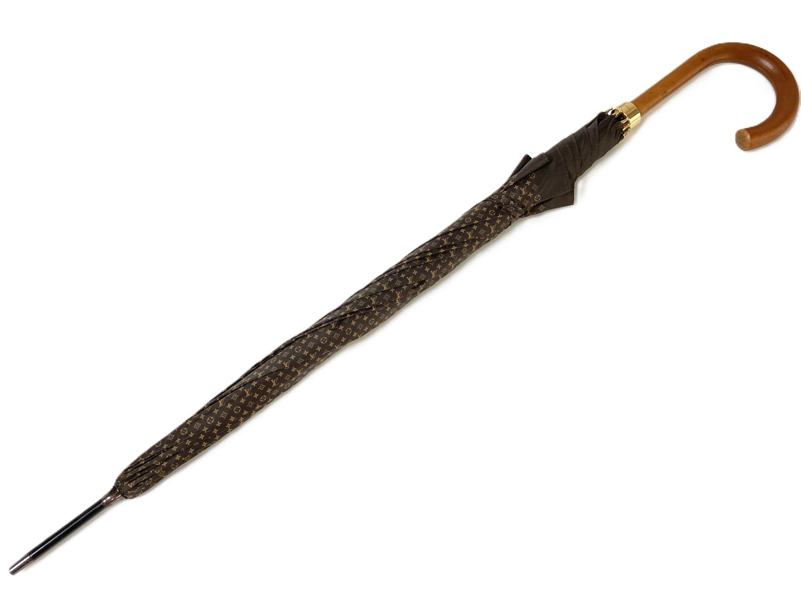 ルイヴィトン モノグラム パラプルュイジブレ 傘 90cm 7本骨 ブラウン ルイヴィトン モノグラム パラプルュイジブレ 傘 90cm 7本骨