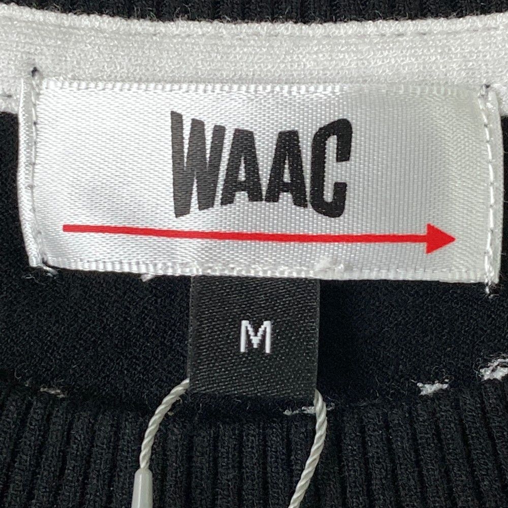 サイズ：S WAAC ワック 072242762 ニット セーター  ブラック系 [240101419479] ゴルフウェア レディース ストスト サイズ：S WAAC ワック 072242762 ニット セーター ブラック系
