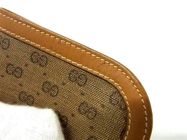 GUCCI グッチ 眼鏡ケース グッチ マイクロGG インターロッキングG メガネケース ブラウン系 PVC レザー ユニセックス ヴィンテージ