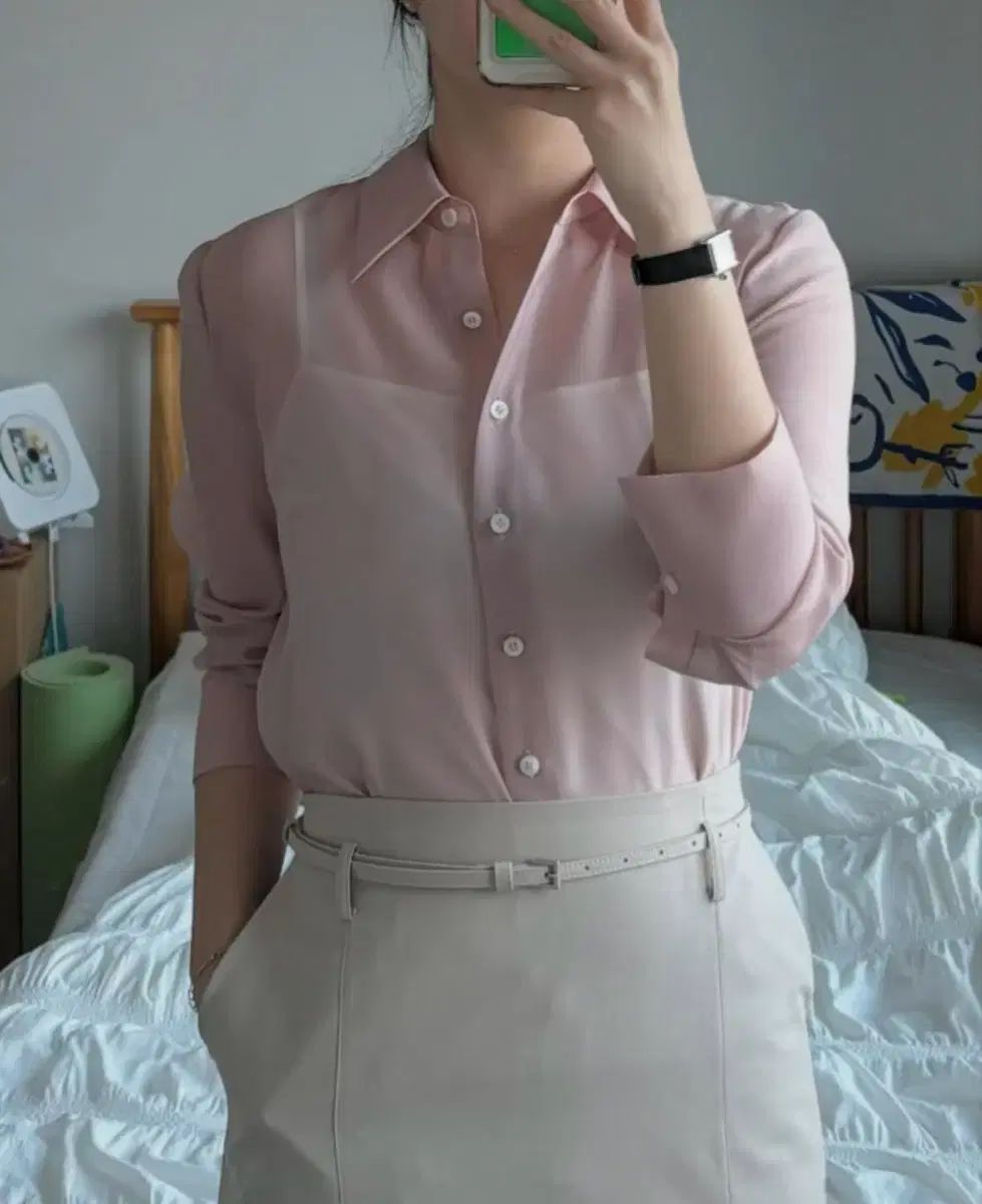 SIE シエ セリア シアー シャツ ダスティローズ M