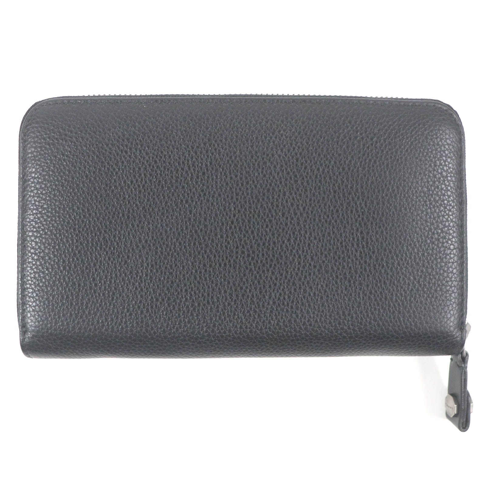 美品□BVLGARI ブルガリ 36968 オクト ラウンドファスナー ロゴ入り 