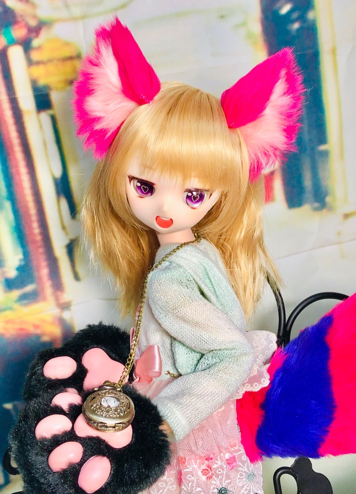 猫耳&縞しっぽ＆懐中時計/DD*SD*MDD*MSD*40～60cmドール用 - メルカリ