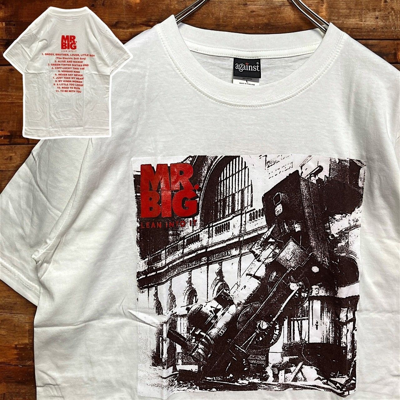 ミスタービッグ MR BIG 白 バンド Tシャツ tee ティーシャツ