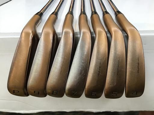 コブラ KING FORGED TEC 2021 COPPER 8S アイアンセット IR 純正特注シャフト フレックスS メンズ 男性用 右利き 右用 Dランク ゴルフクラブ