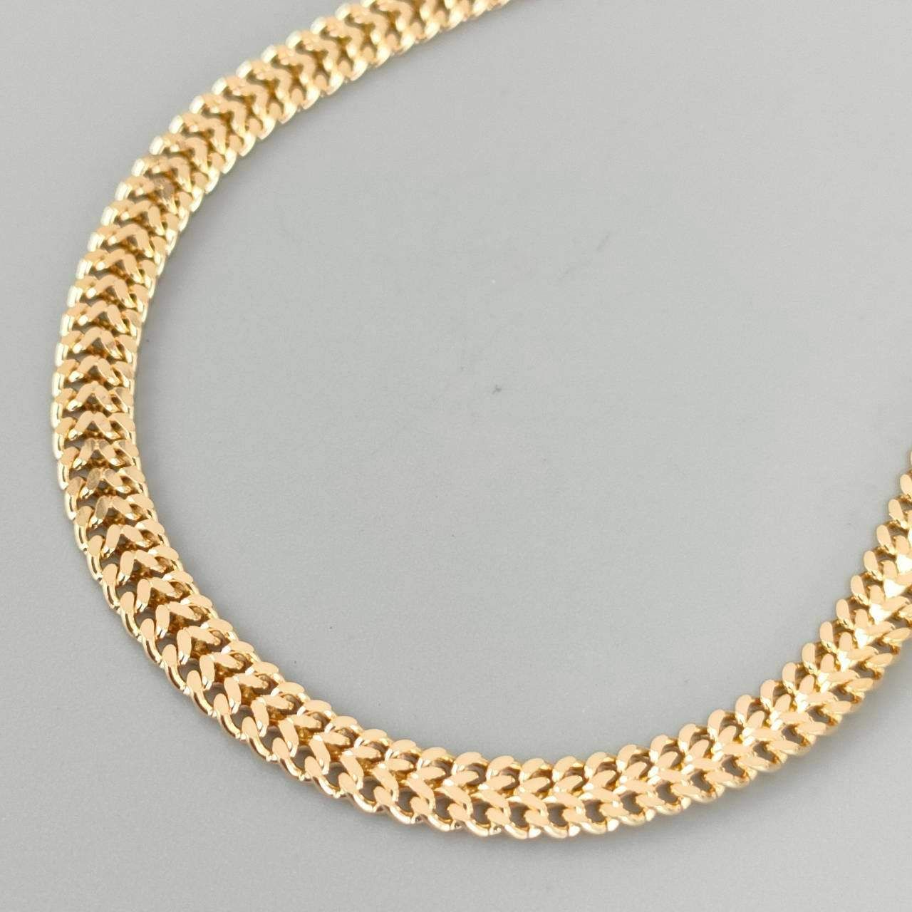 18金 K18 男女兼用 造幣局 ビスマルクチェーン ブレス 5.14ｇ 18㎝ D281