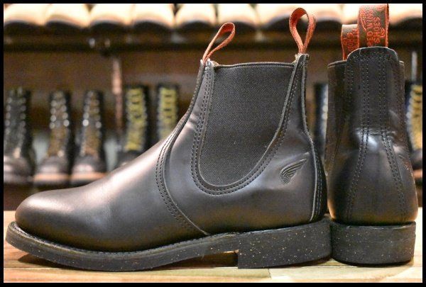6.5E 美品 07年】レッドウィング 8194 チェルシー サイドゴア 黒 
