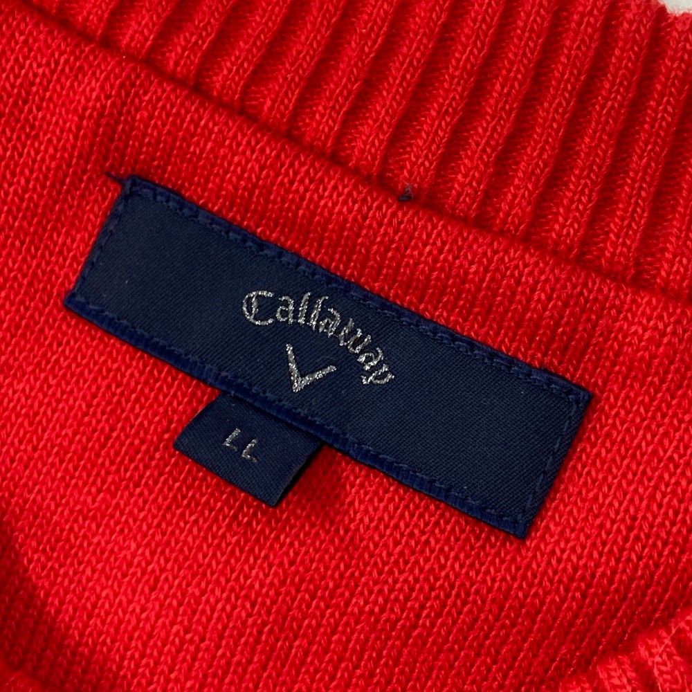 サイズ：LL CALLAWAY キャロウェイ ニットセーター 星条旗 レッド系