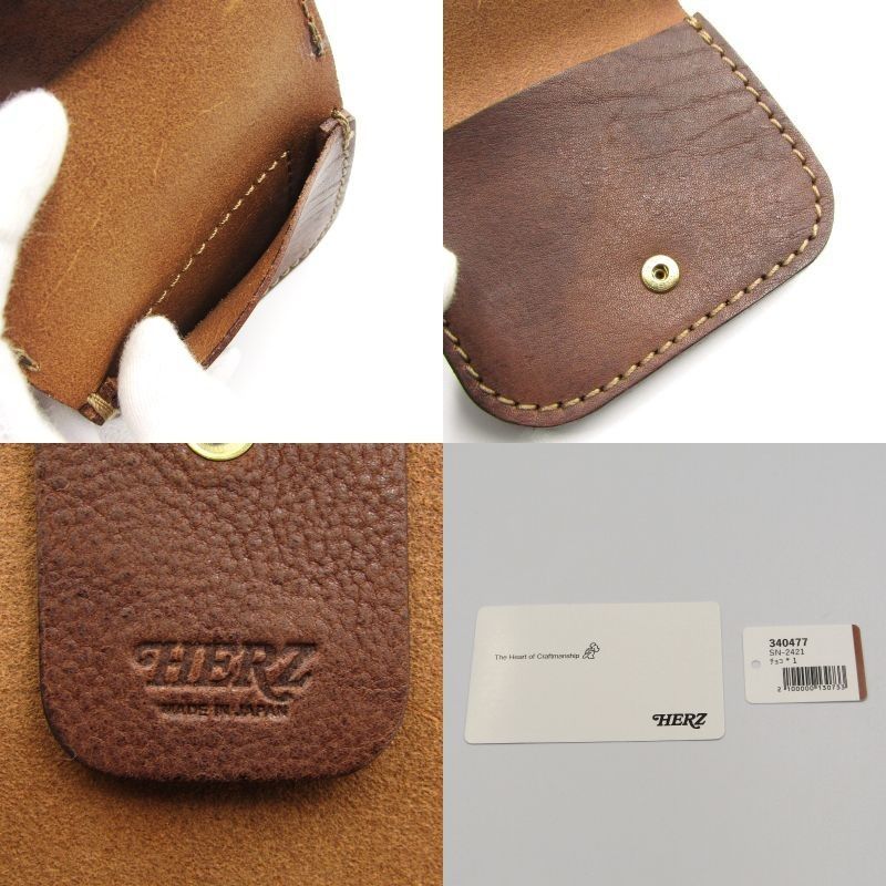 美品 HERZ ヘルツ 二つ折り財布 パイルアップウォレット SN-2421