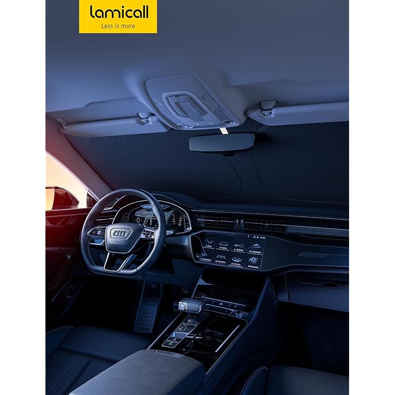 【6層断熱素材】 Lamicall トヨタ 新型 カローラツーリング車 フロントガラス サンシェード: 車サンシェード 日除け 車 クルマ フロントサンシェード, 車用 フロントガラス サンシェード 折り畳み式 カーシェード 断熱 カー用品 遮光 遮熱 uvカ