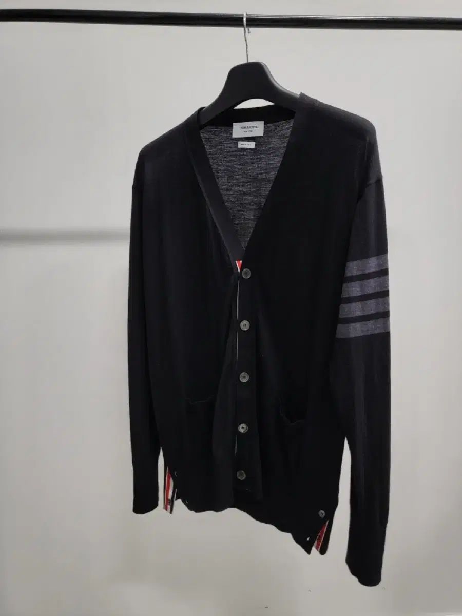 S グレード| 5 サイズ Thom Browne トム ブラウン メリノ ウール カーディガン 黒