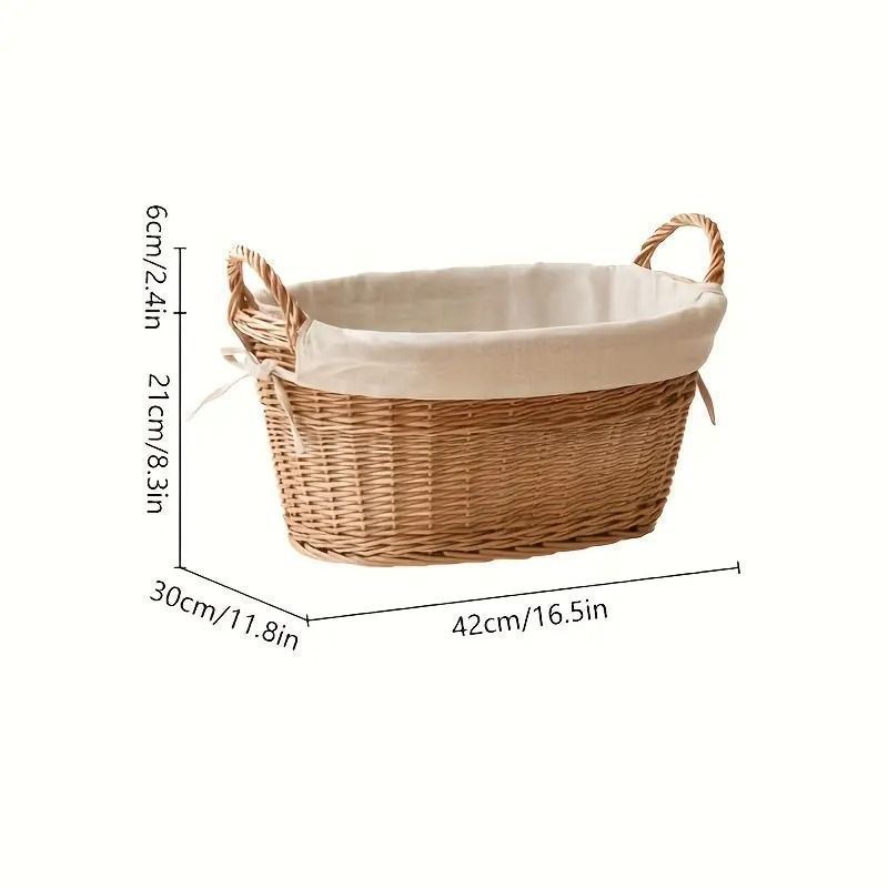 ニトリ ラタンバスケット かご 小物入れ 小物収納ライトブラウン