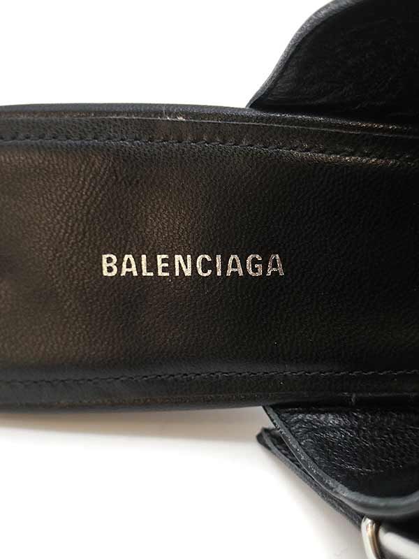 BALENCIAGA バレンシアガ ハトメスタッズミュール ブラック サイズ：36 1/2 - メルカリ