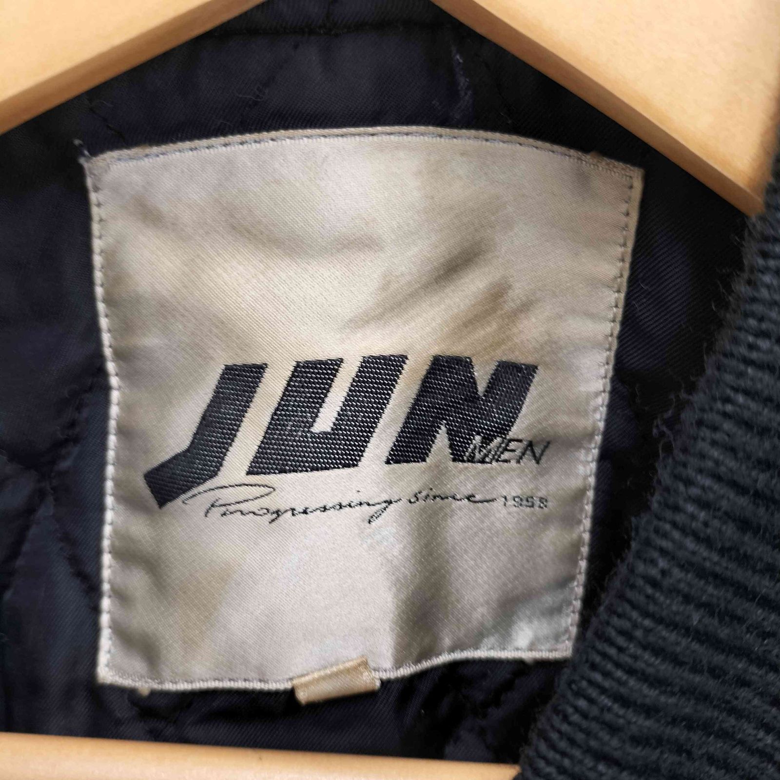 ジュンメン JUN MEN 80-90s 旧タグ 袖レザー切替 スタジアム