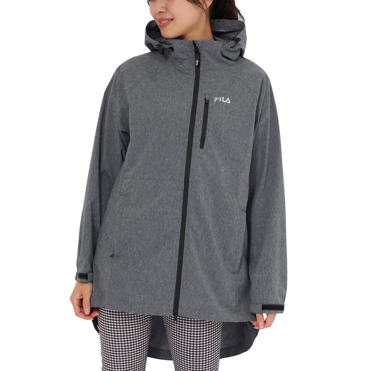 Size L_Color BK フィラ アウター パーカー 全天候型 耐水 防風 ミドル丈 414617 レディース BK