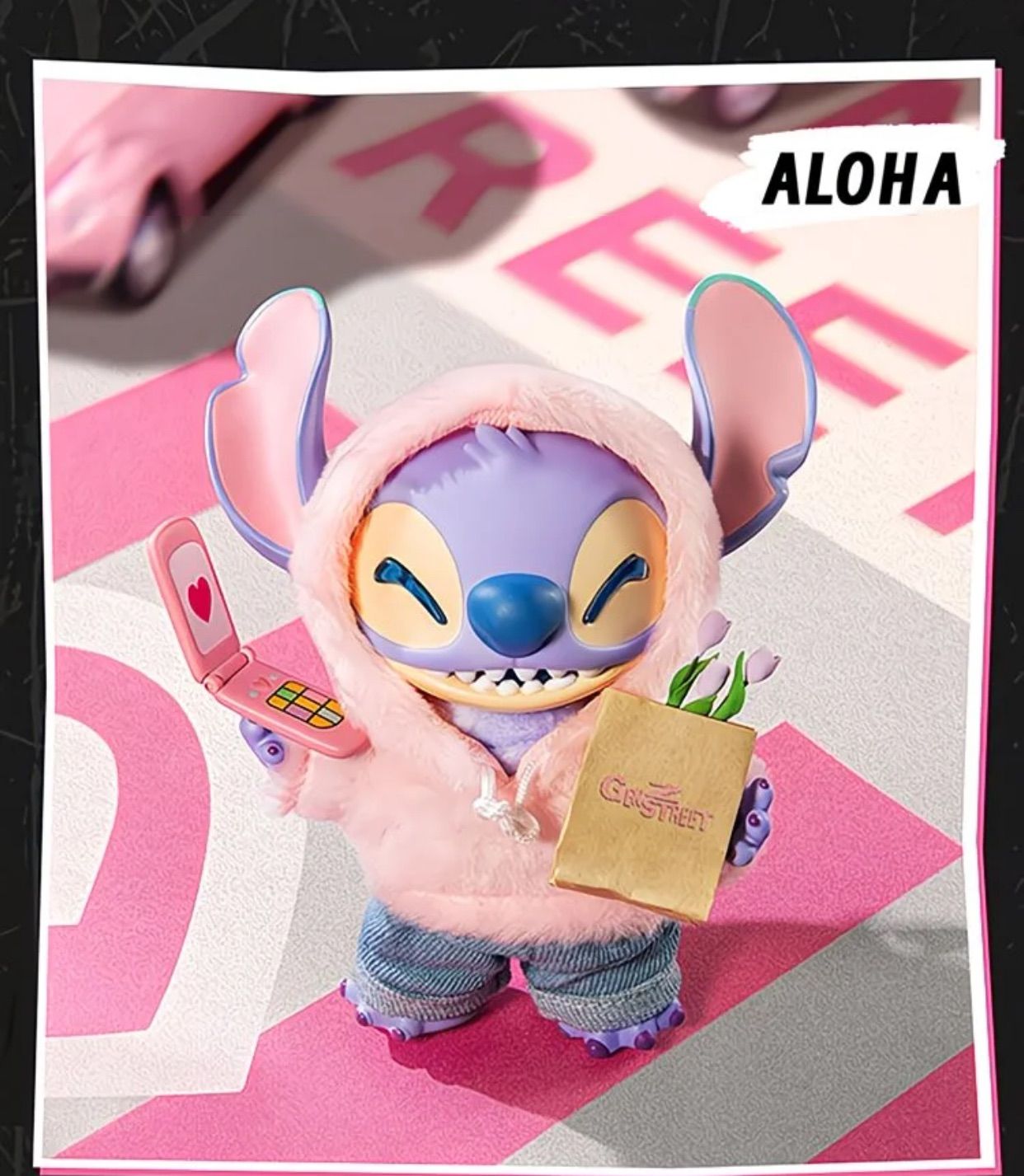 minisoディズニー スティッチ GENZ STREETフィギュアキーホルダー