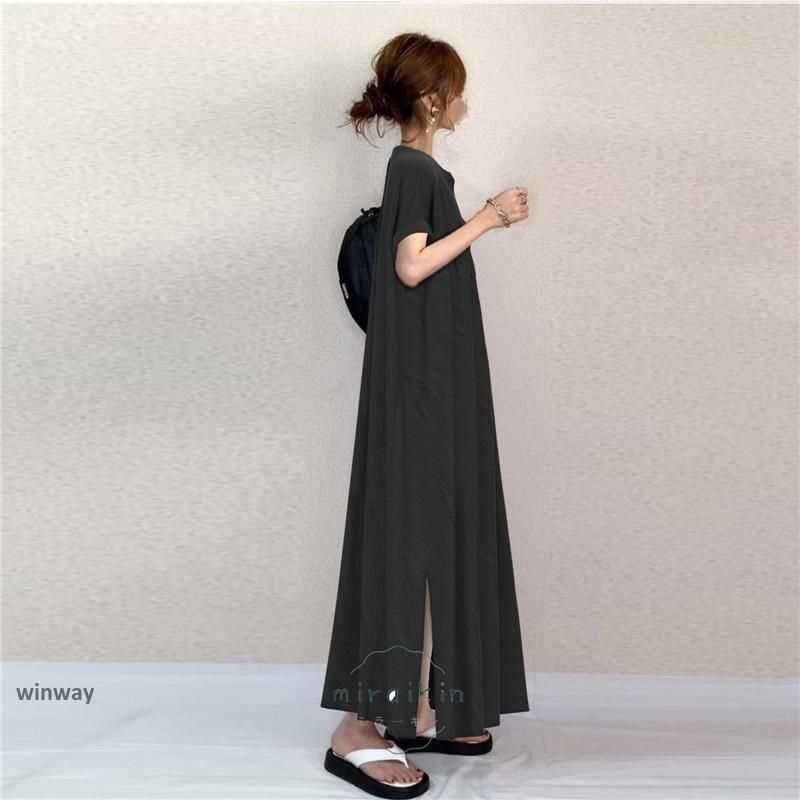 ワンピース40代 半袖 レディース 夏物 30代40代50代 ロングワンピース