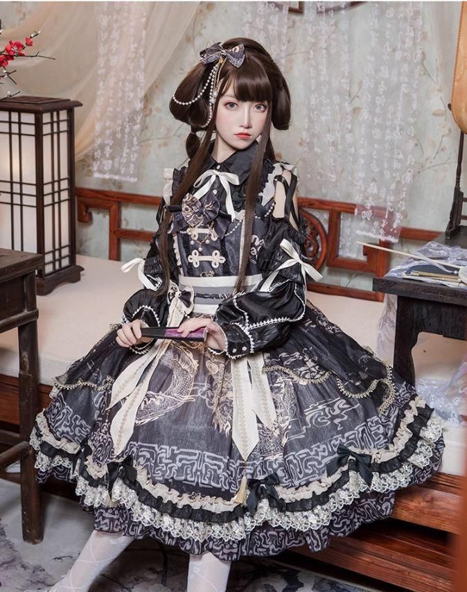 LT-161 豪華姫系 lolita 可愛 レトロ風 オリジナル jsk ロリータ