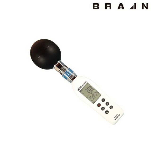 BRAIN ブレイン 黒球型熱中症指数モニター AD-5695B | 熱中症 wbgt 測定器 アラーム 温度計 温度湿度計| 夏 熱中症 対策 熱中症対策 温度計 気温計 常設品 労災防止 労災対策 現場 作業場 保育園 幼稚園 介護 タイマー アラーム ア