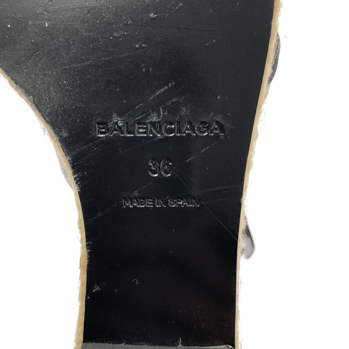  バレンシアガ オーストリッチ エンボス ストラップ ウェッジソールサンダル 36 ブラック レディース その他 靴