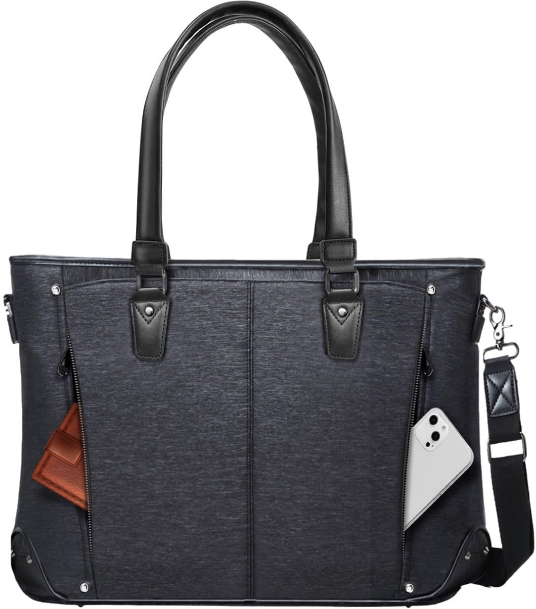 ABIBA ビジネスバッグ トートバッグ メンズ ビジネストートバッグ ショルダーバッグ ハンドバッグ 大容量 自立 リクルート 就活 ビジネス 通勤 通学 PC 出張 防水 撥水