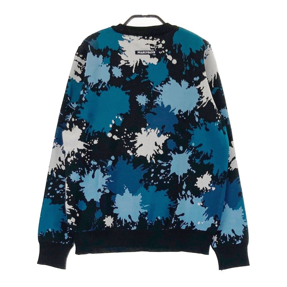 PEARLYGATESハイネック長袖セーター 青 PEARLY GATES ハイネック