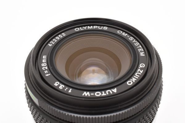 ★極上品★ オリンパス OLYMPUS AUTO-W 28mm F3.5 レンズ沼あれこれ：OLYMPUS OM-SYSTEM G.ZUIKO AUTO-W 28mm F3.5