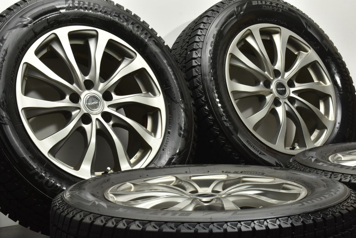 バリ溝 バルミナ 17in 7J 45 114.3 製 ブリヂストン ブリザックDM-V3 225 65R17 エクストレイル CX-5 CX-8 レガシィアウトバック