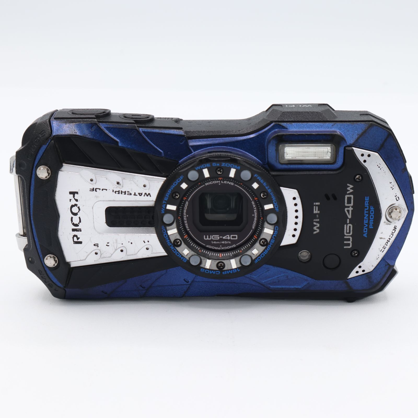 RICOH 防水デジタルカメラ RICOH WG-40W ホワイト 防水14m耐ショック1.6m耐寒-10度 RICOH WG-40W WH 04687 w17b8b5 リコー、水深14mでの撮影に対応したタフネスデジカメ「WG-40/40W