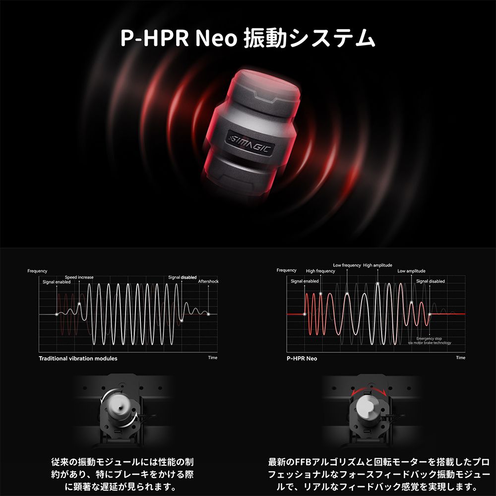 Simagic P1000/P2000/TB-RS 用振動システム レースシミュレータ振動