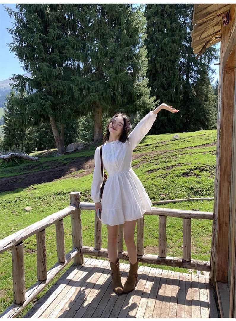 ♥ 韓国風ふわ可愛いレースドレス