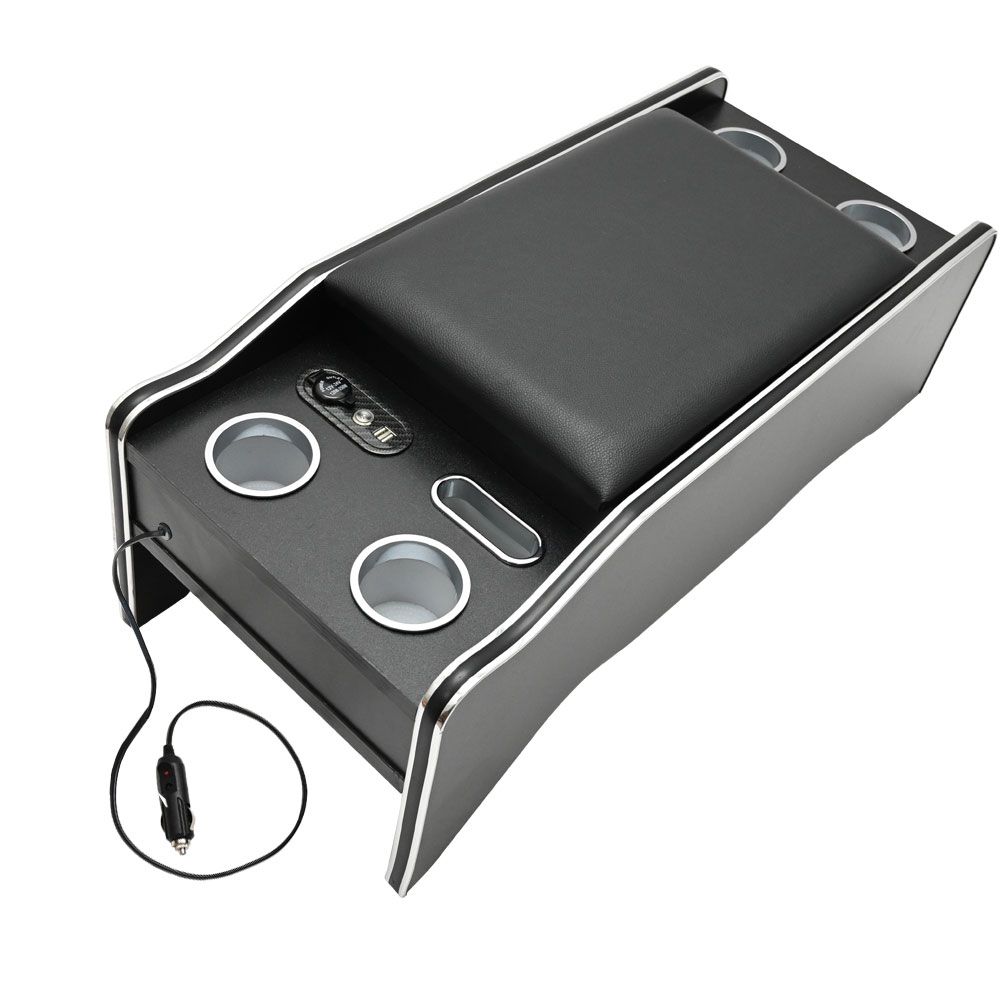 200系 標準 ハイエース コンソールボックス センターコンソールボックス アームレスト LED USB付き S-GL 標準ボディ 1-6型ガソリン 1から4型ディーゼル 内装 合成合皮 大容量 BOX ドリンクホルダー 小物入れ