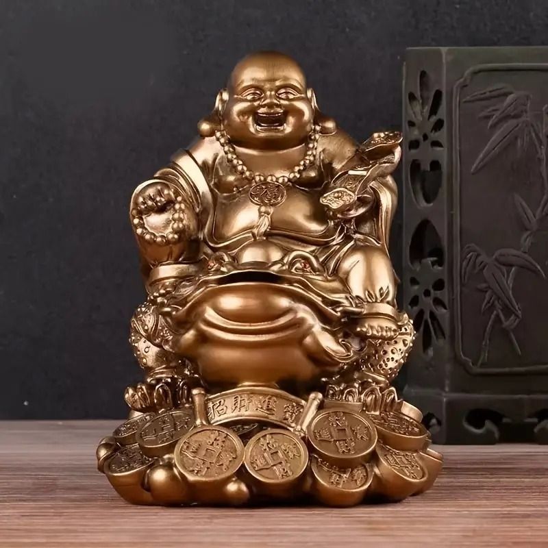 笑う仏像 布袋様の置物 風水 アート 布袋様 布袋さん 七福神 ご利益 金