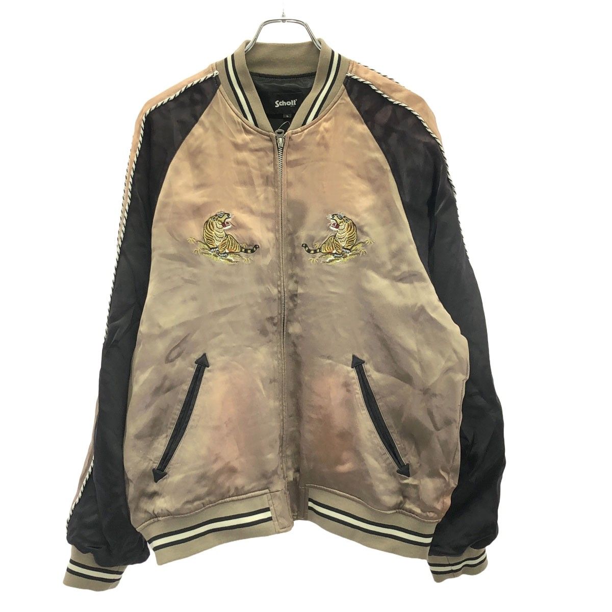 美品　Schott ショット　スカジャン　ジャケット　2XL Schott N.Y.C スカジャン Schott/ショット/EMB. TIGER GRUNGE