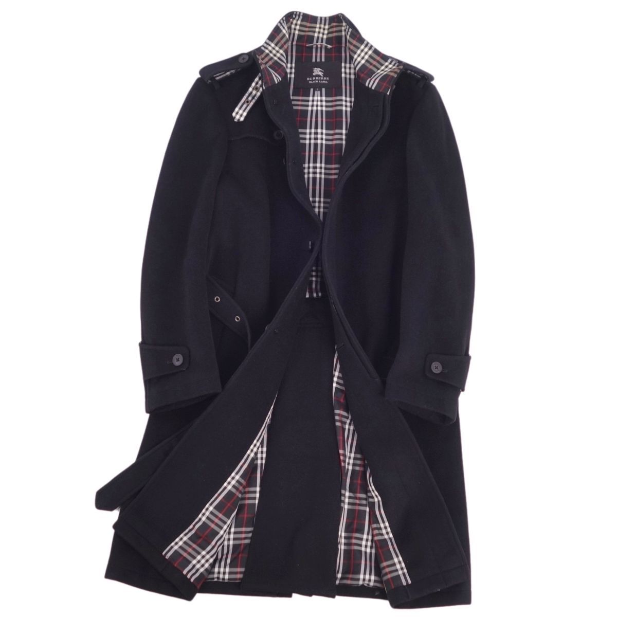 未使用級美品✨　バーバリー　ブラックレーベル　トレンチ　コート　ウール　M バーバリーブラックレーベル トレンチコート メンズ SIZE M (M