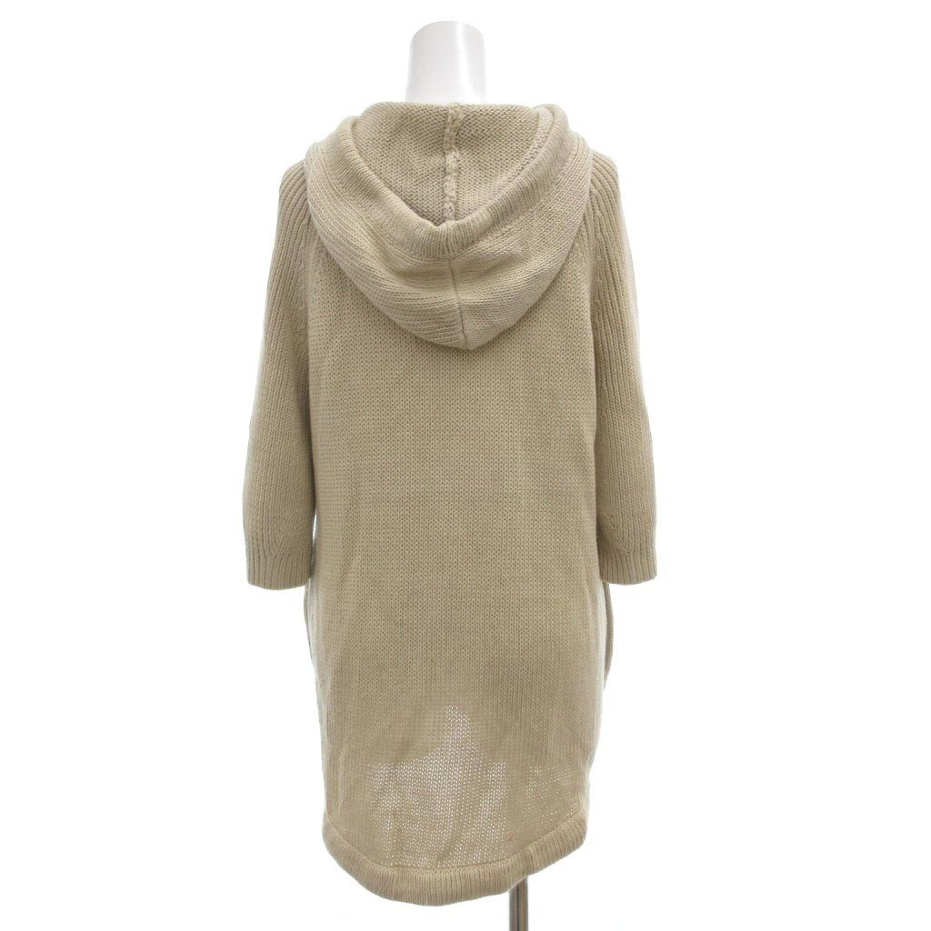 theory luxe ベージュ フード付きパーカー セオリー Theory ジップアップパーカー ジャケット リネン