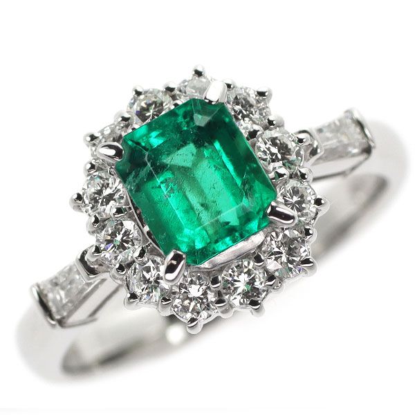 Pt900 エメラルド ダイヤモンド リング 0.75ct D0.48ct - メルカリ 