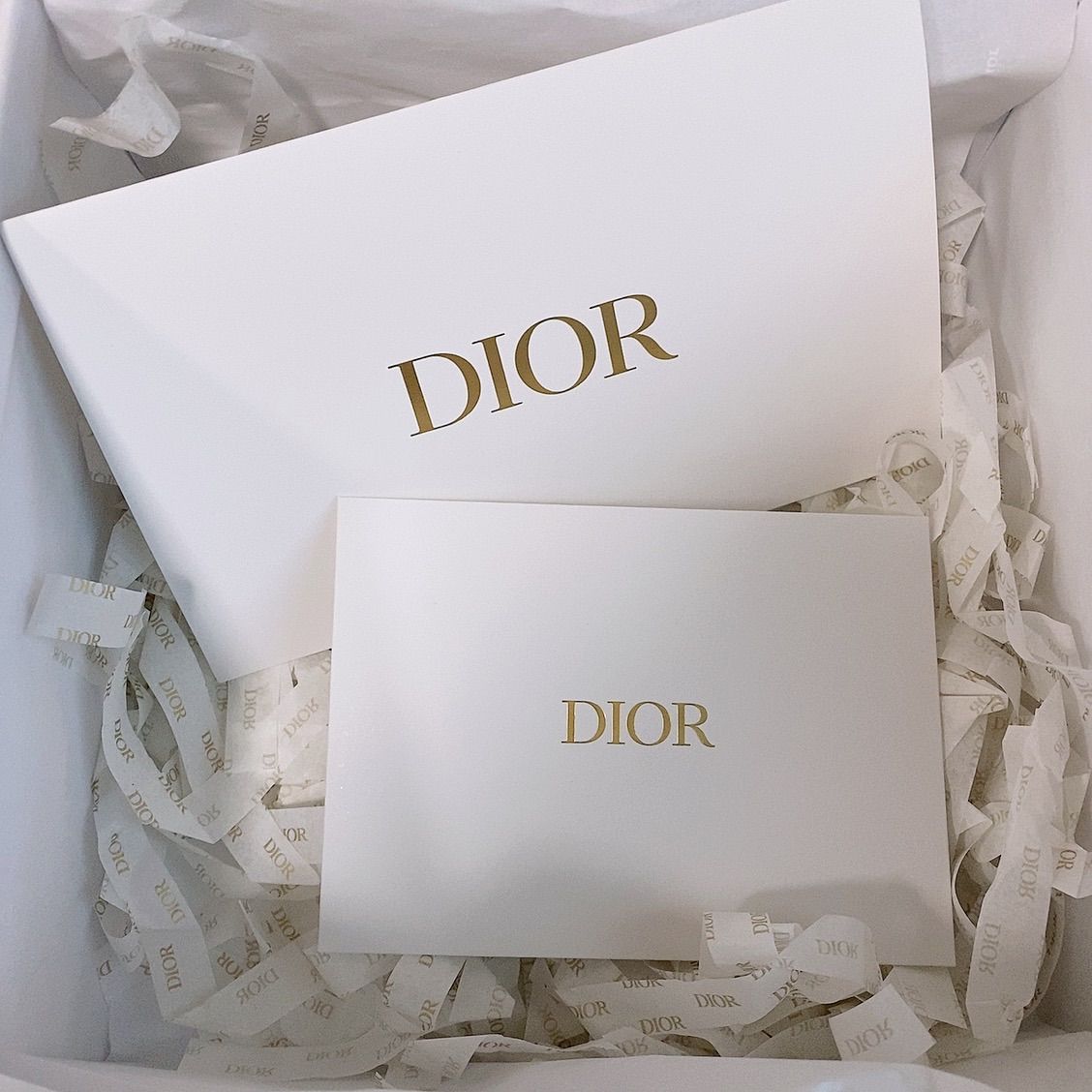 新品 Dior ディオール ラッピング ギフトボックス リボン メッセージ