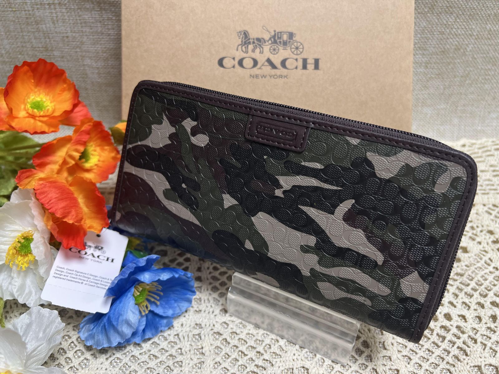 コーチ 長財布 COACH 財布 ファティーグ カモフラージュ 迷彩 財布