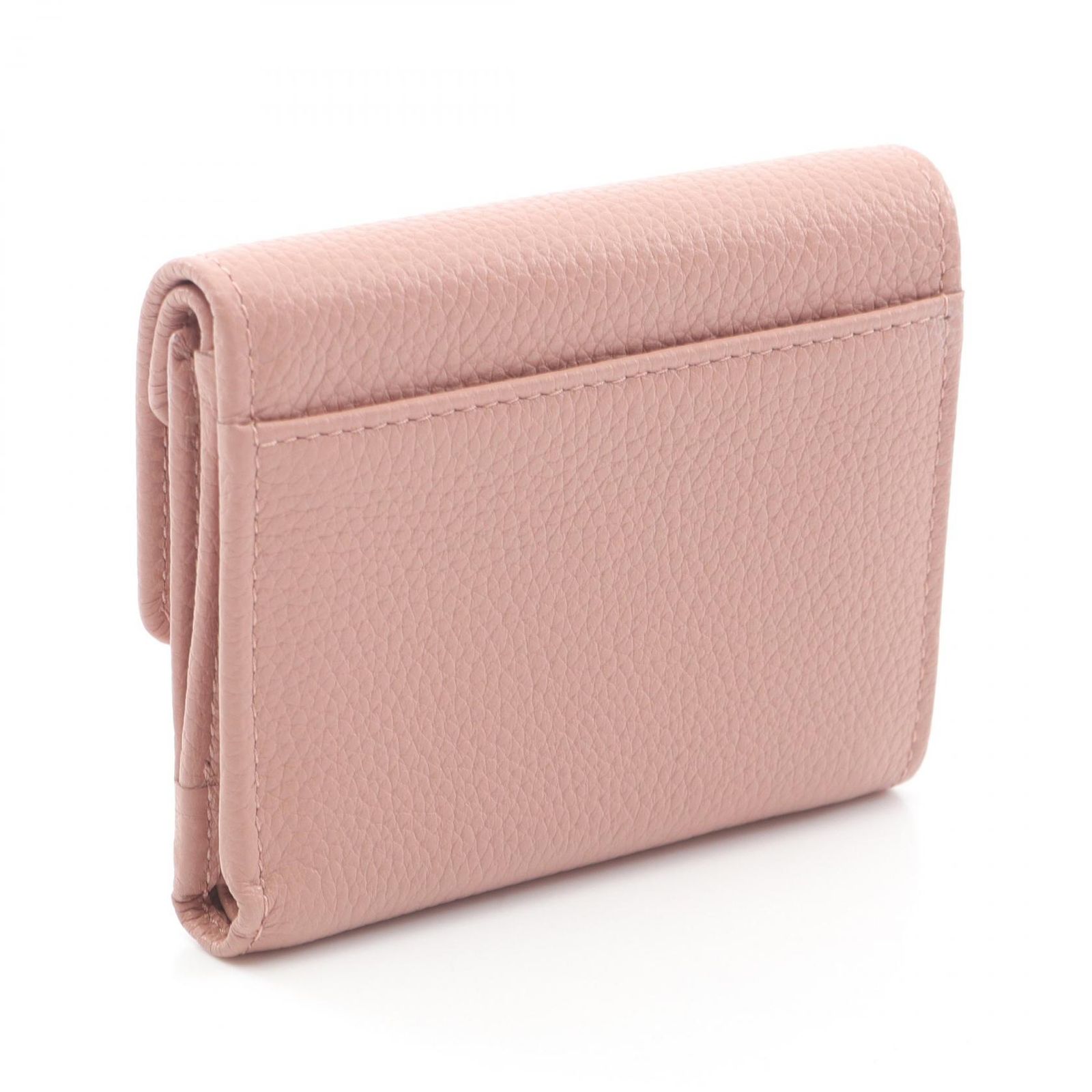 【tuu】miu miu ピンクレザー 三つ折り財布 ミュウミュウ 三つ折り財布 マテラッセ ミニ財布 ピンク