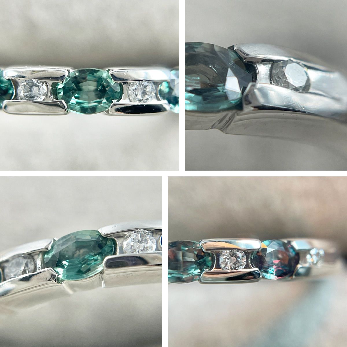 Pt900 天然アレキサンドライト 0.26ct ダイヤ 0.05ct リング - メルカリ