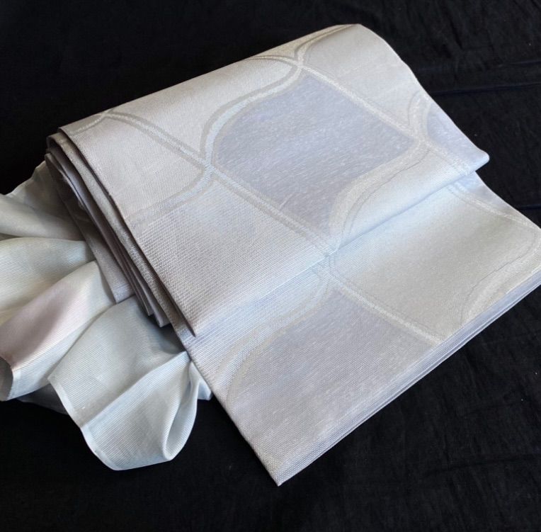 紗のシルバーグレーの袋帯〉SALE シンプル 軽い 粋 クール 織り出し ...