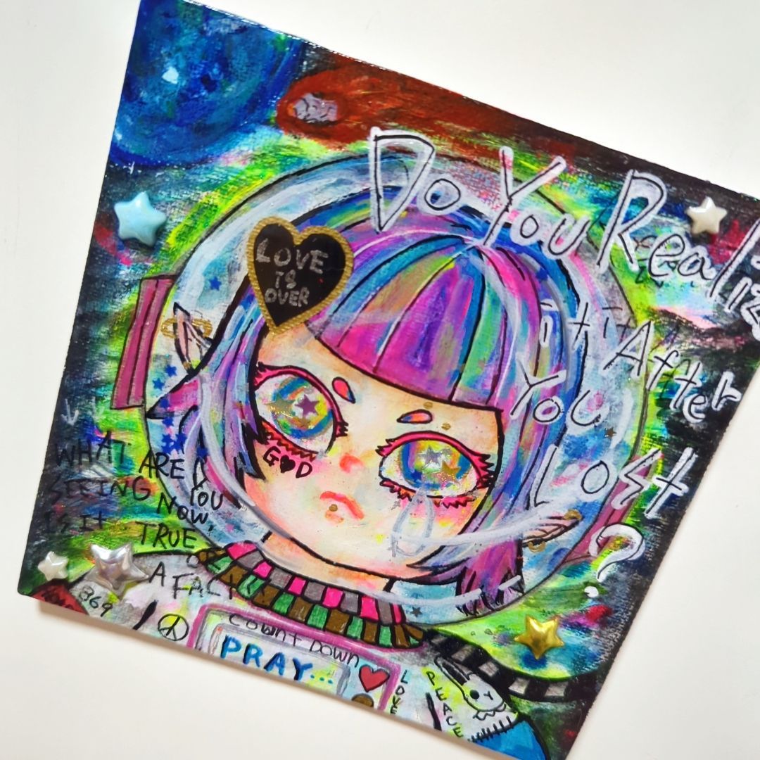 【一点物イラスト】憂さ子【A4サイズ.イラスト 現代アート 絵 】 完成＊ #watercolor #透明水彩 #watercolorpainting