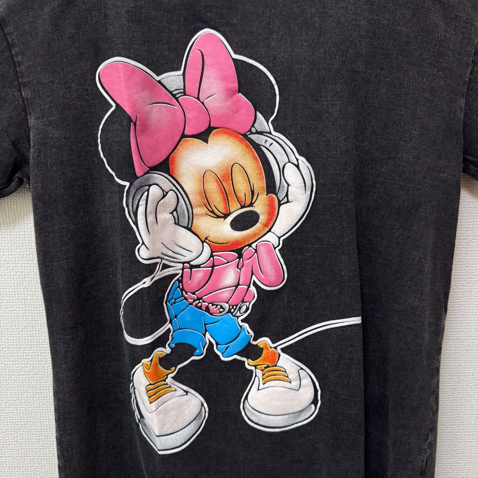 ミニーちゃん Tシャツ XL相当 ブラック クラブコットン
